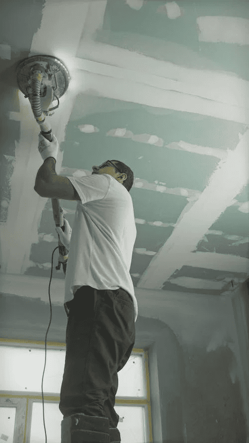 Surface preparation for ceiling painting