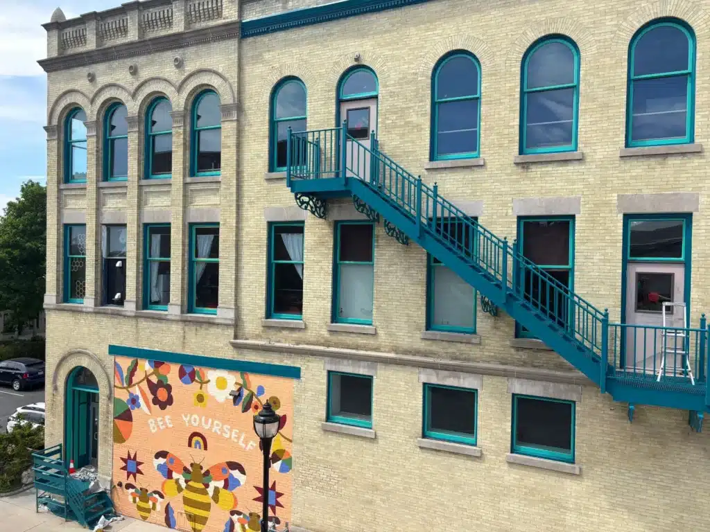 Commercial Building Exterior Painting Freshly painted building exterior in Wisconsin